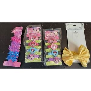 Lot Of New Hair Accessories Ties Minnie Mouse Headband Baby Girl J
